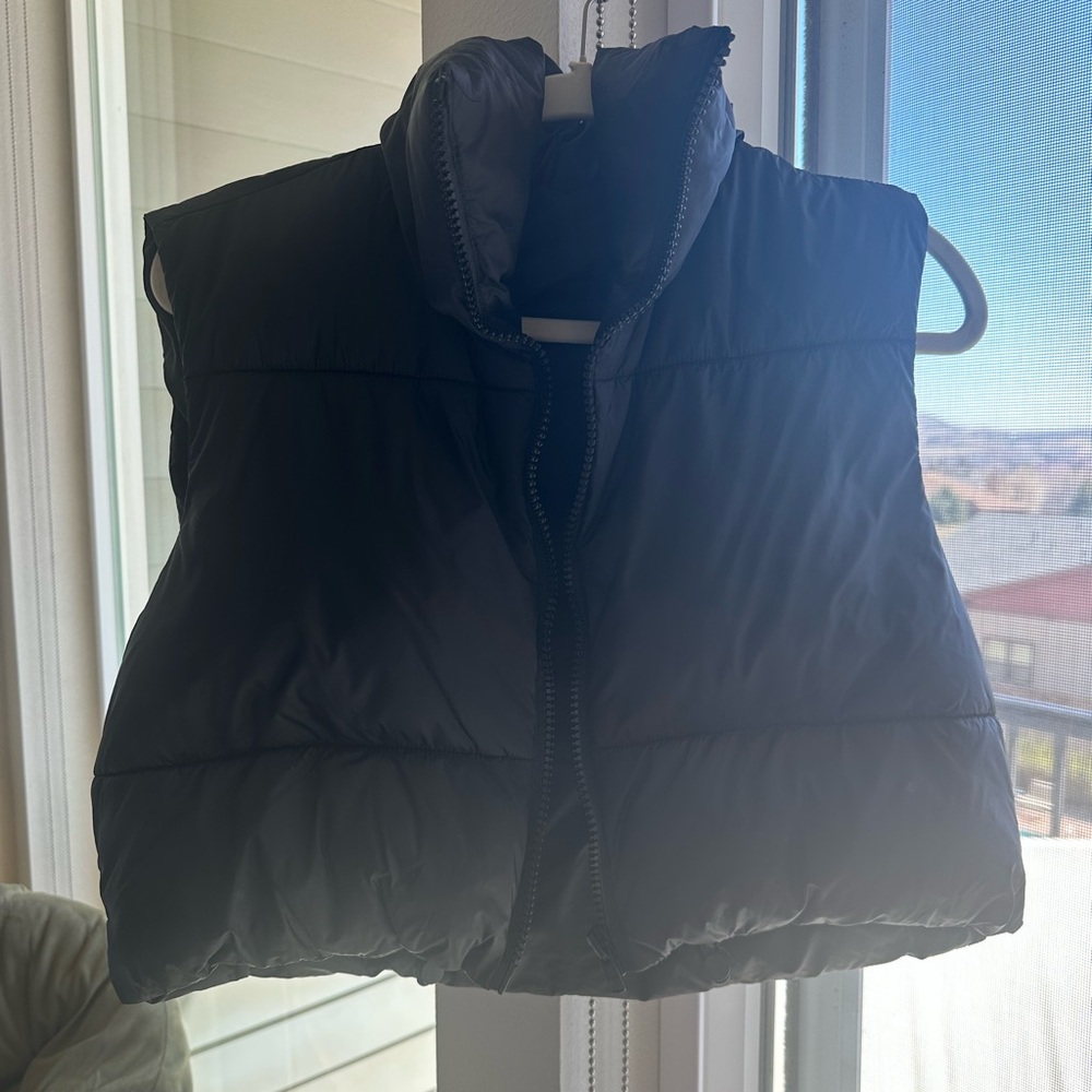Sleek Black Puffer Vest